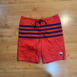 Horizontal Striped Swimming Trunks